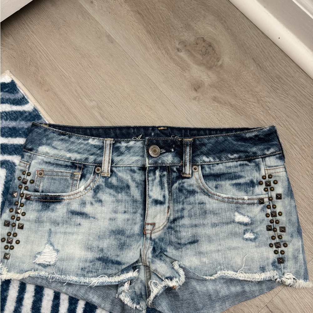 Studded Denim American Eagle Shorts Size 0